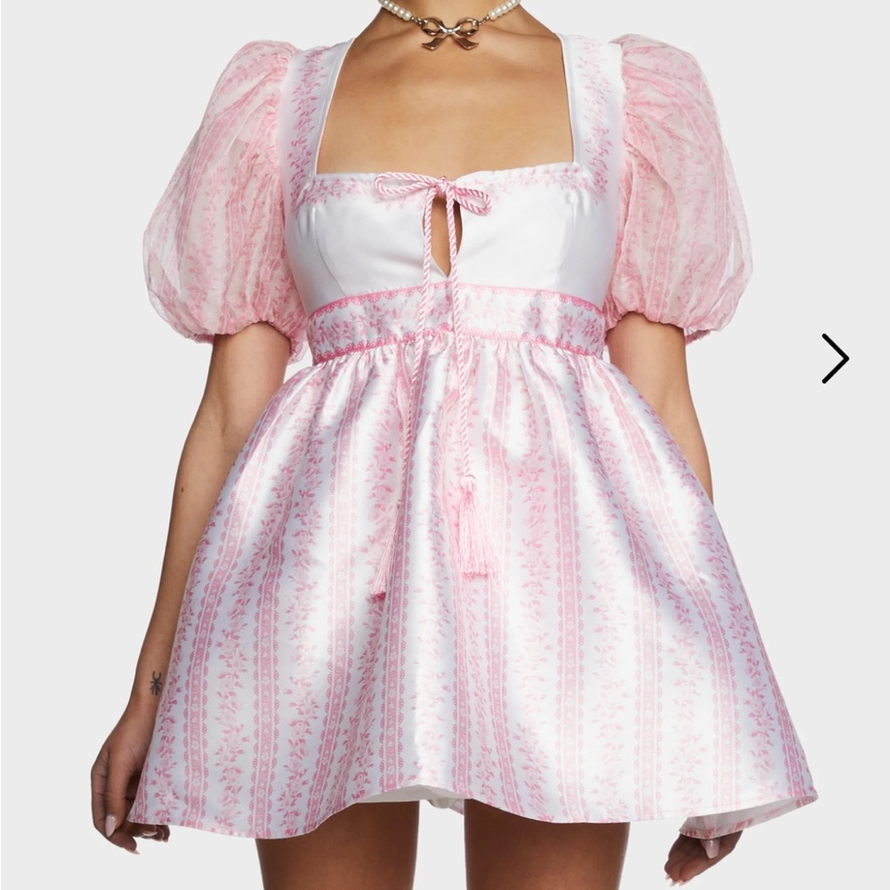 Dolls Kill Sugar Thrillz SENSE N' SENSIBILITY SATIN DRESS
